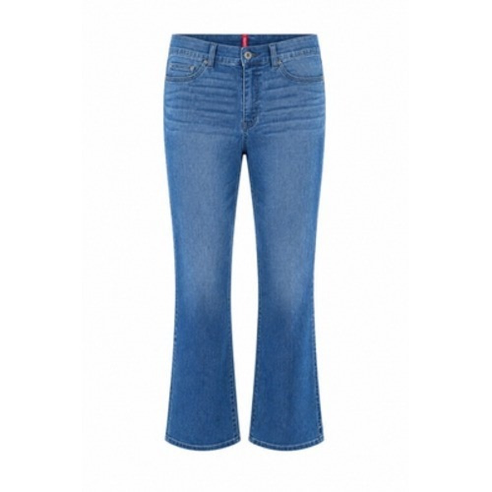 Spanx Jeans Womens XL Tall Blue High Rise Flare Slim Stretch Denim Medium